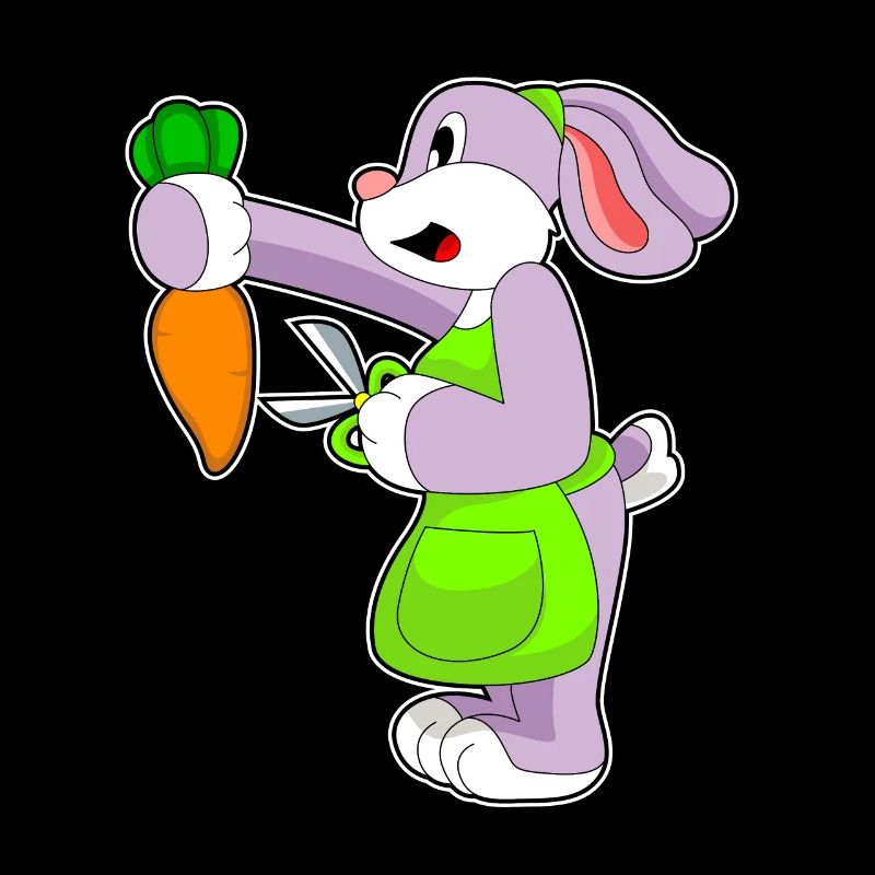 Lapin Coiffeur Ciseaux Carotte