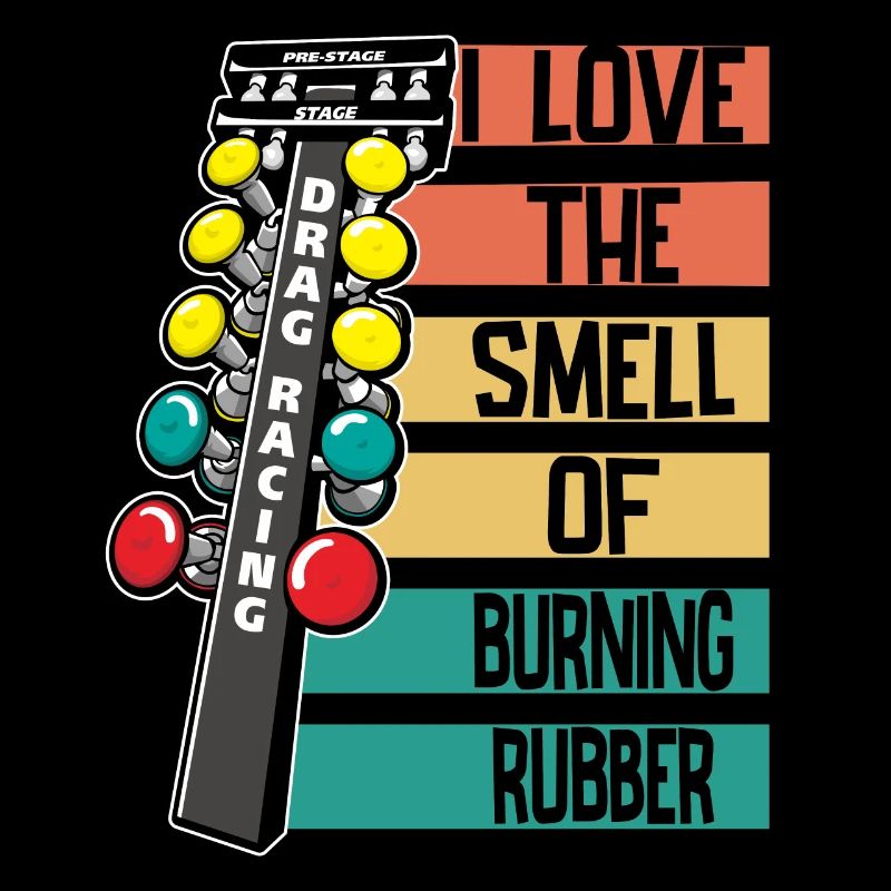 Course de dragsters J’aime l’odeur du caoutchouc brûlé