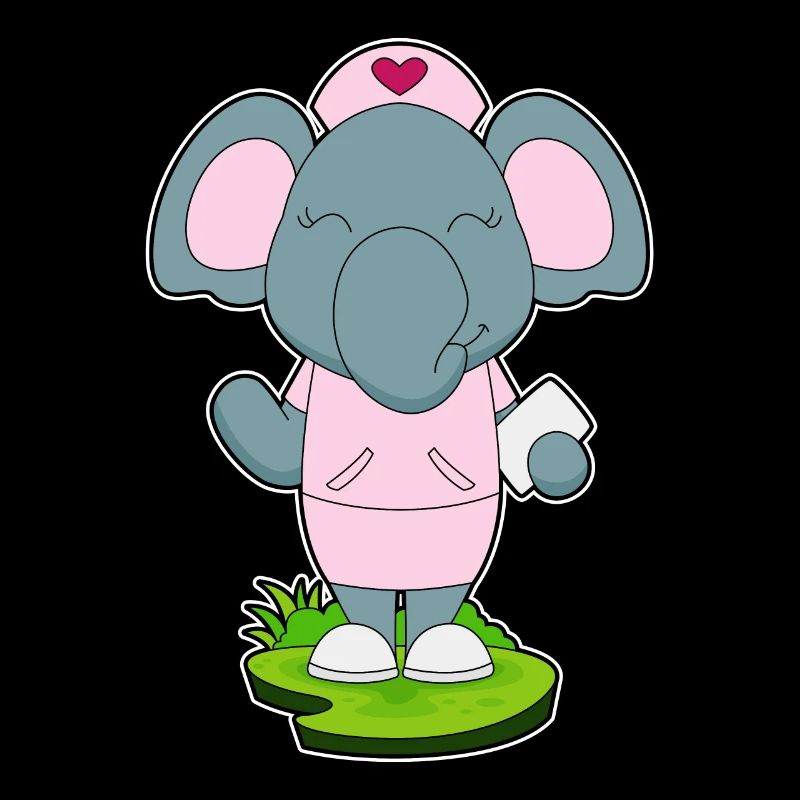 Notes autocollantes de l’infirmière éléphant