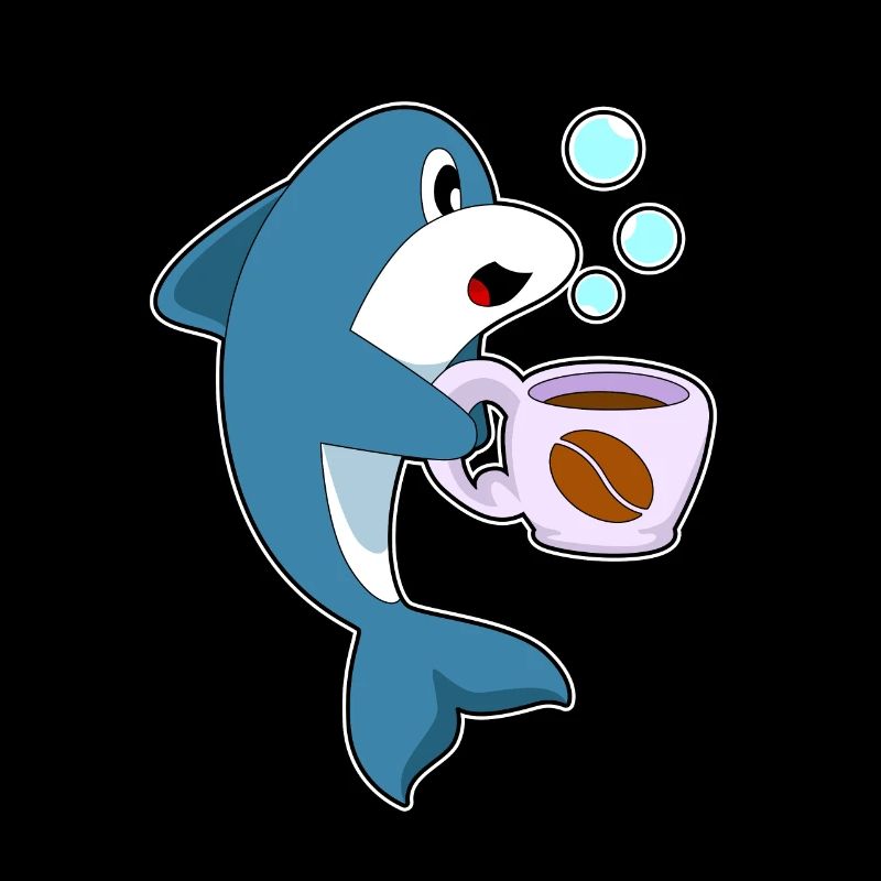 Delfin Kaffee Tasse