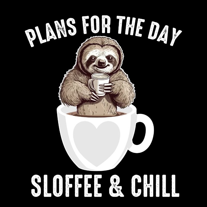 Sloth Coffee Plans For The Day Sloffee And Chill