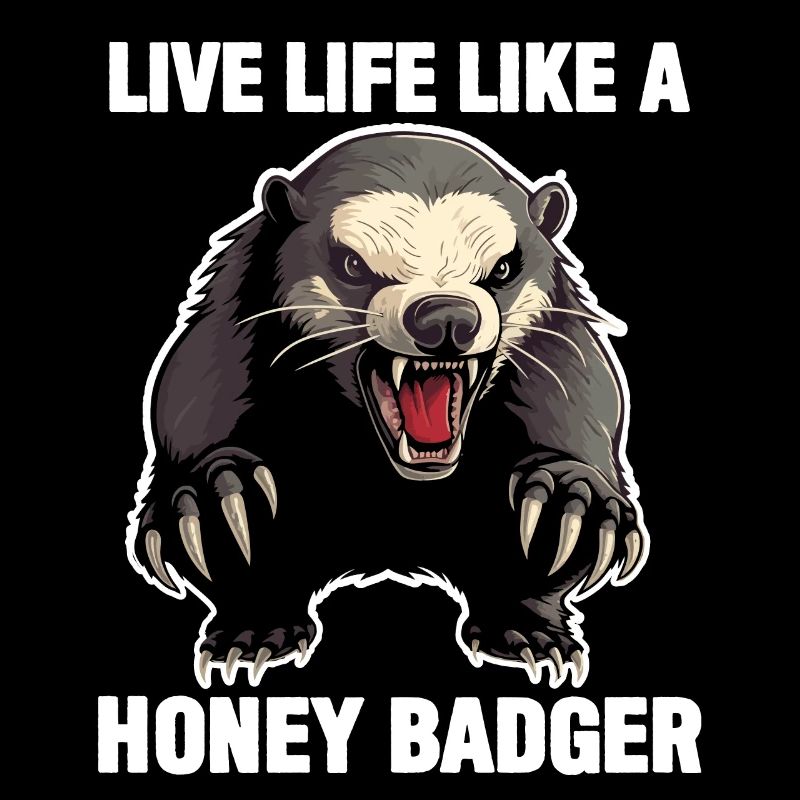 Honigdachs Lebe das Leben wie ein Honigdachs