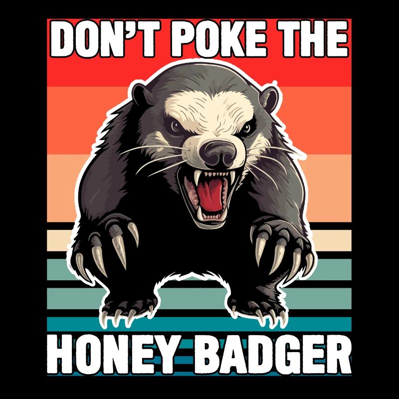 Honigdachs Stochern Sie nicht in den Honigdachs