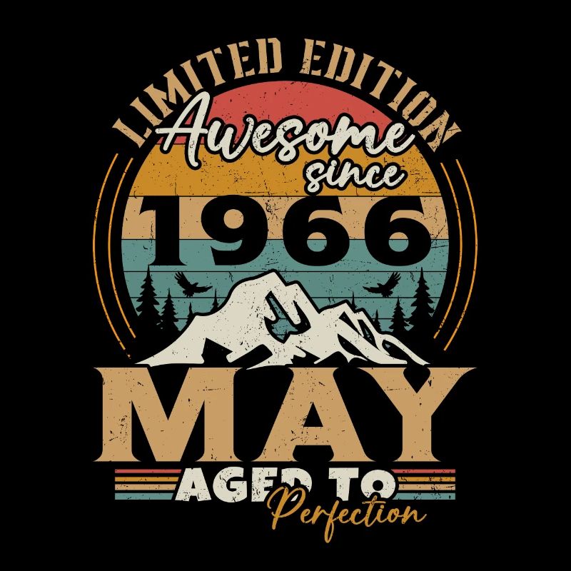 Vintage Born in May 1966 Birthday Gift