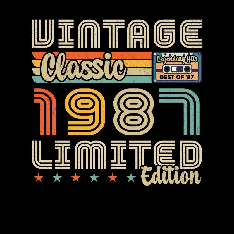 1987 Vintage Born in 1987 Birthday Gift