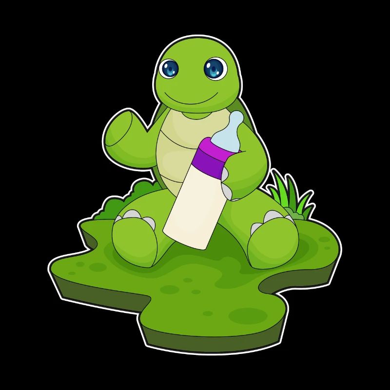 Turtle Baby Bottle Milk