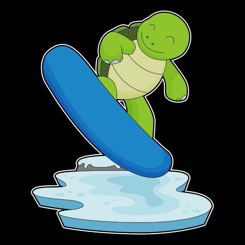 Schildkröte Snowboarder Snowboard