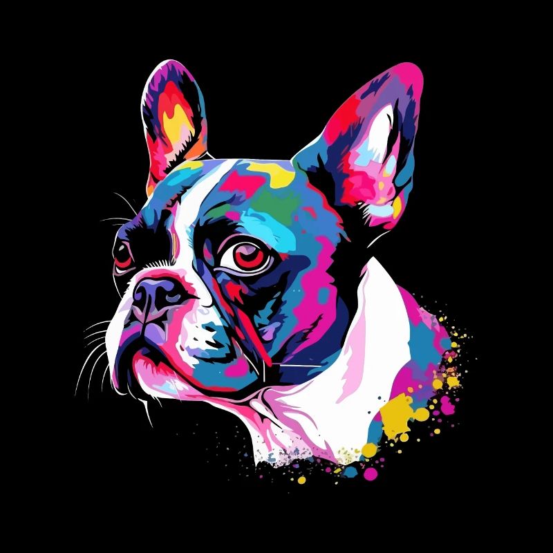 Boston Terrier Colorful