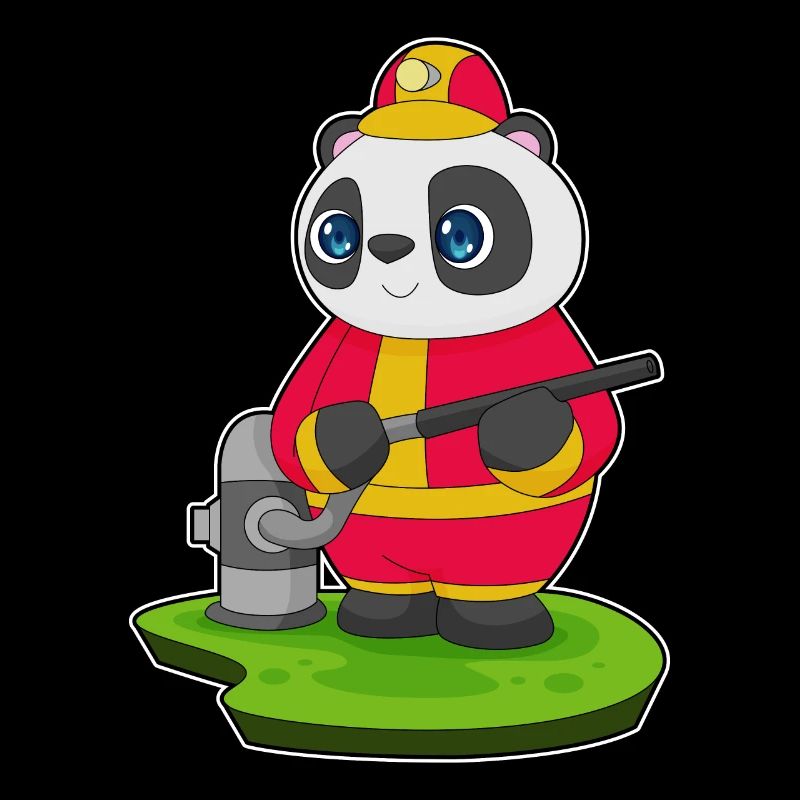 Panda Firefighter Fire Hose