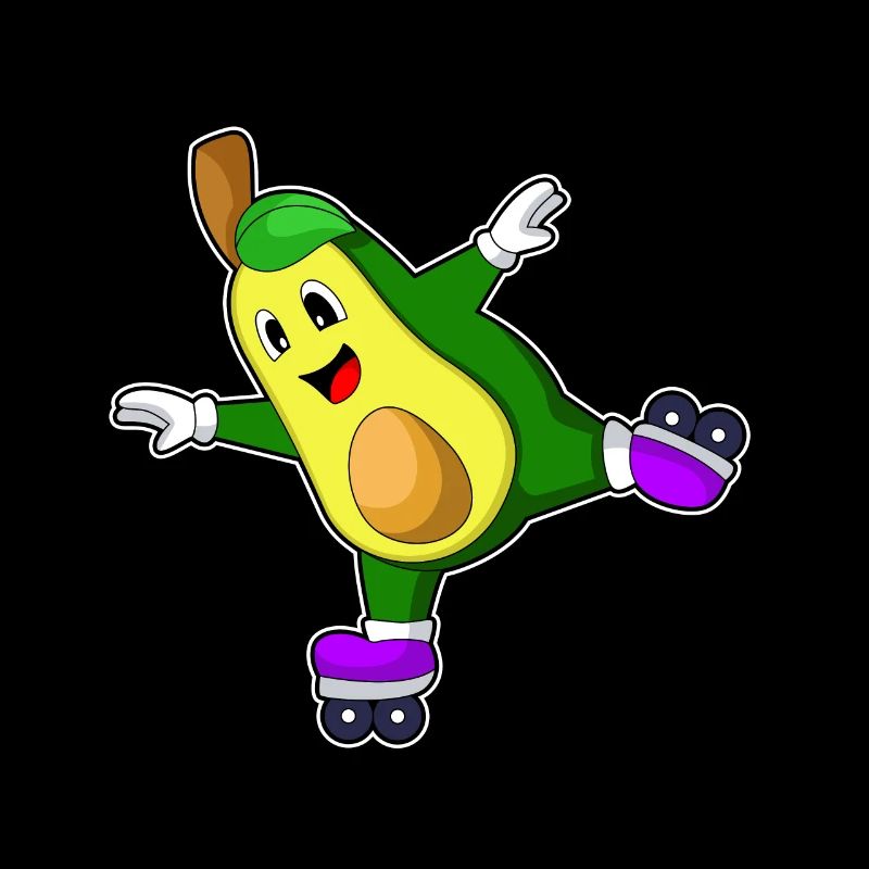 Avocado inline skating roller skates