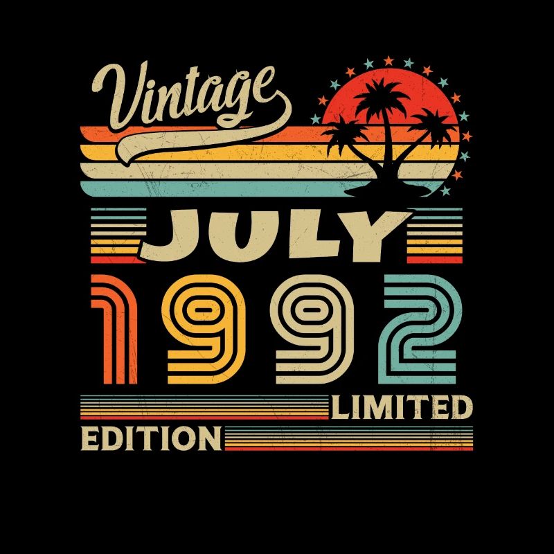 Vintage Juli 1992 Retro Geburtstagsgeschenk