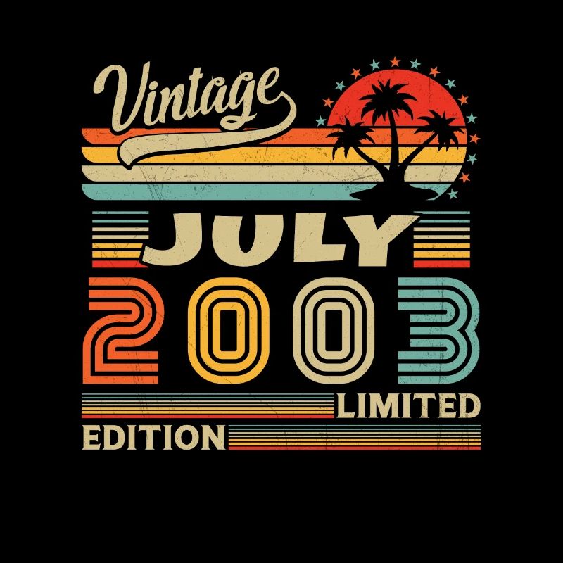 Vintage July 2003 Retro Birthday Gift
