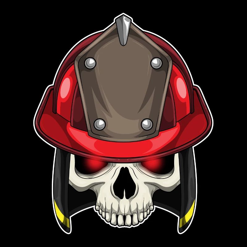 Skull Firefighter Fire Brigade