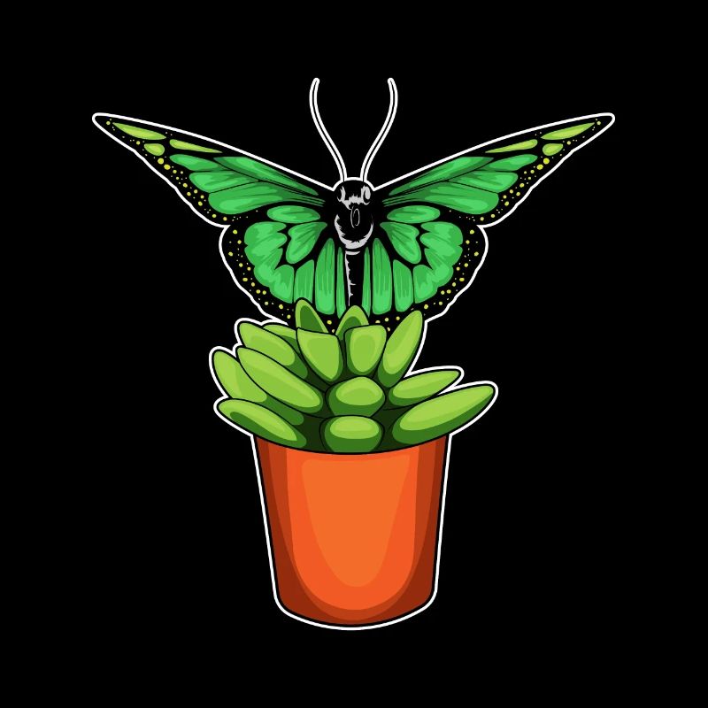 Fleur de pot de fleurs papillon