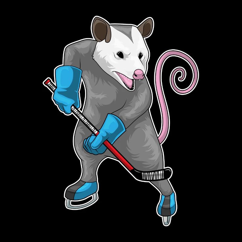 Beutelratte Eishockey Eishockeyschläger