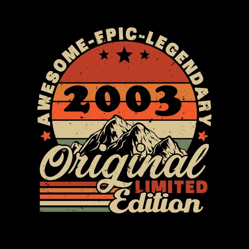 Original 2003 Rétro Vintage Anniversaire
