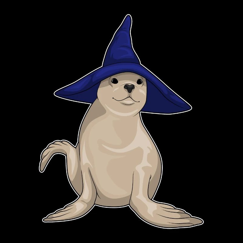 Chapeau de sorcière de phoque