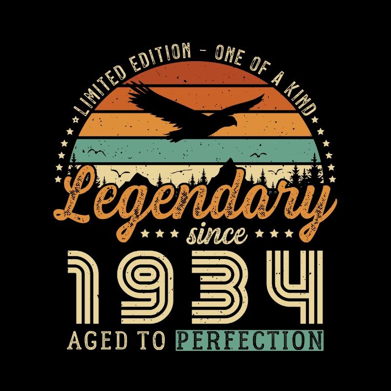 Legendary Since 1934 Vintage Birthday Gift