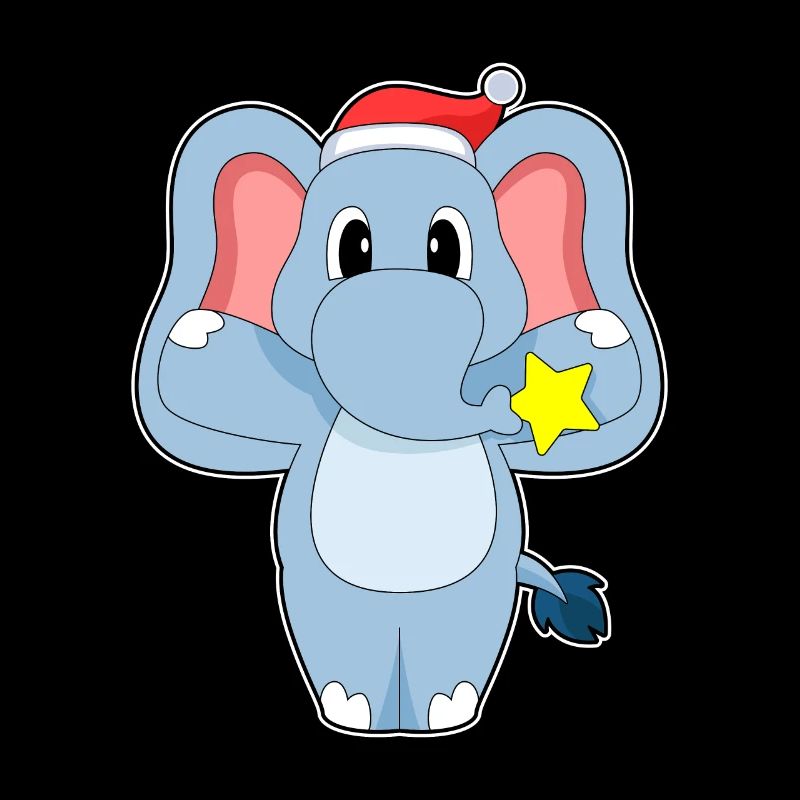 Chapeau de père Noël éléphant