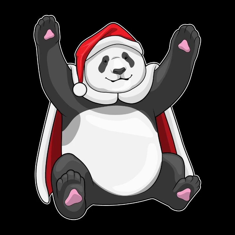 Chapeau de père Noël Panda