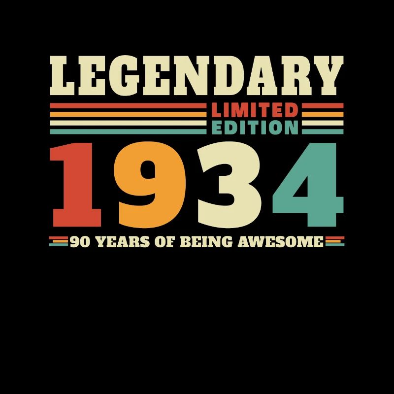 Legendary Since 1934 Vintage Birthday Gift