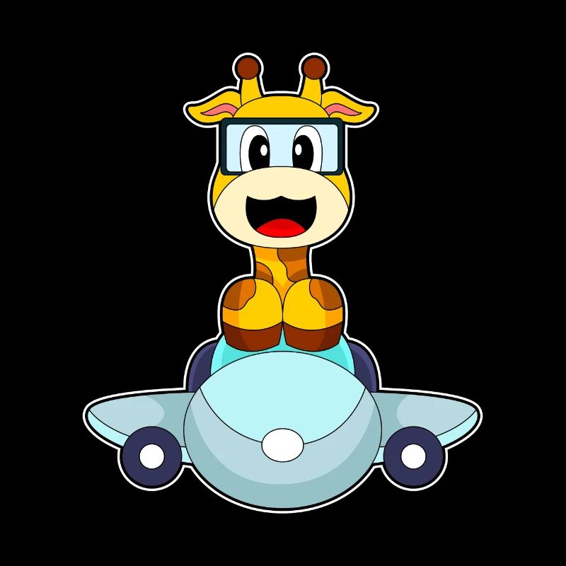 Girafe Pilote Avion