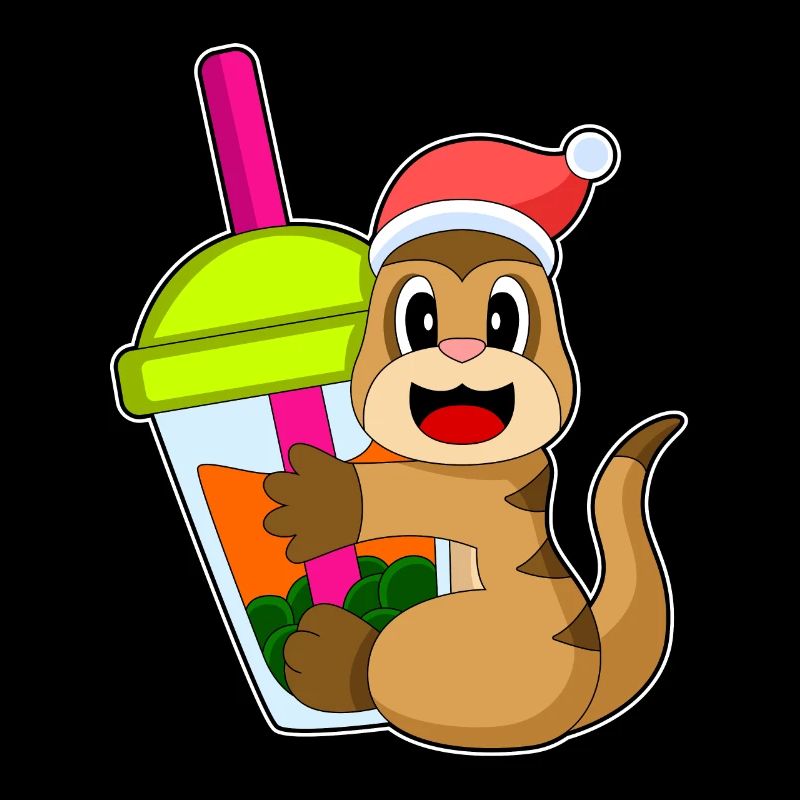 Erdmännchen Weihnachten Bubble Tea