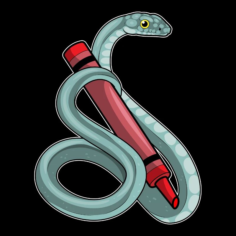 Snake Student Crayon School
