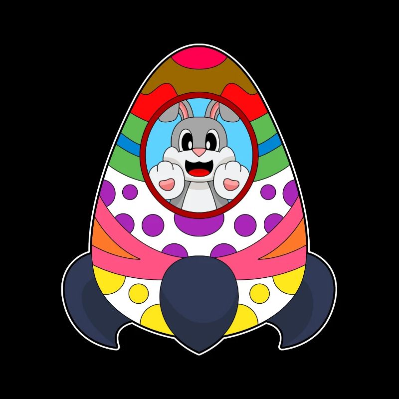 Fusée d’oeuf de Pâques lapin