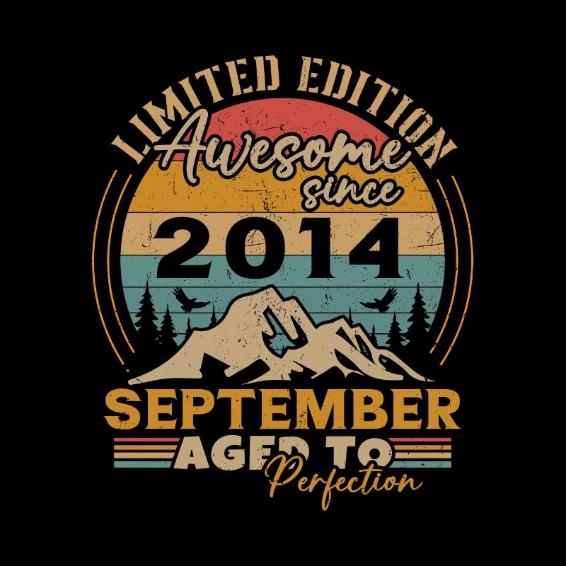September 2014 Retro Vintage Birthday Gift