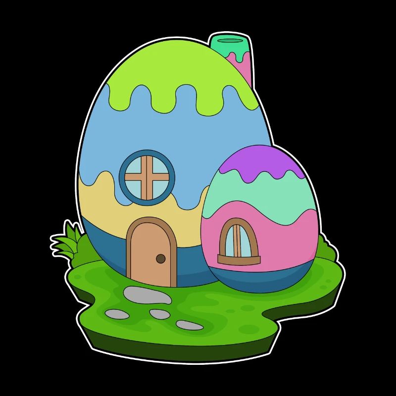 House Easter Easter Eggs