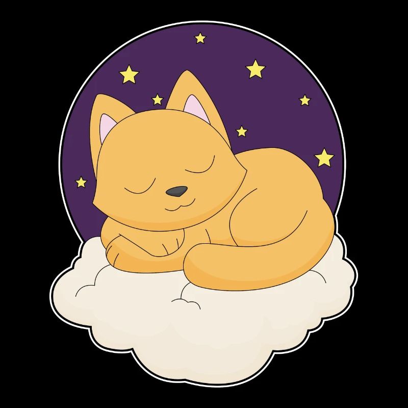 Katze Wolken Sterne