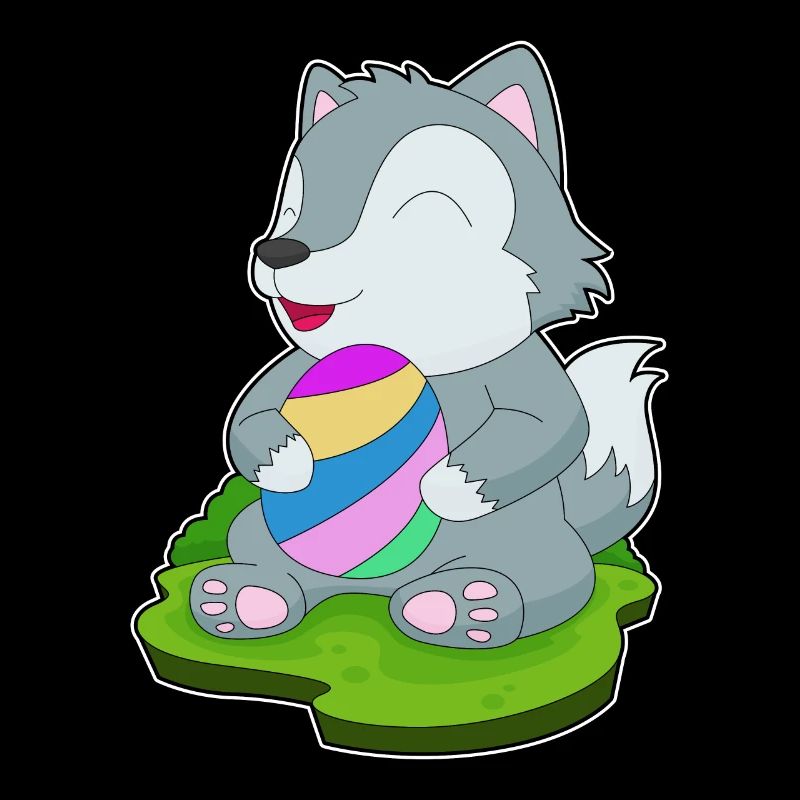 Wolf Easter Easter Egg