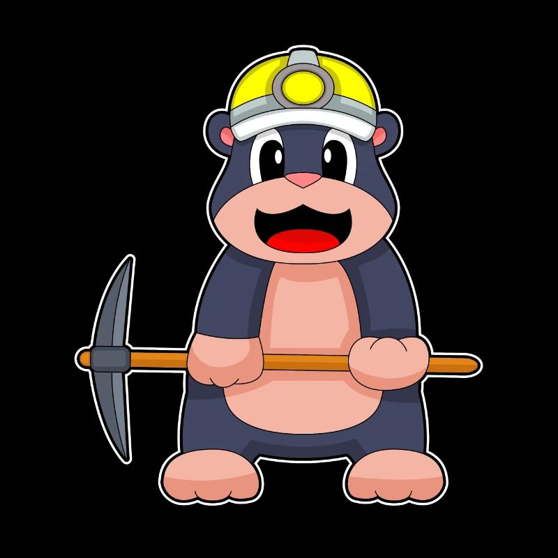 Mole, Miner, Pickaxe, Mining