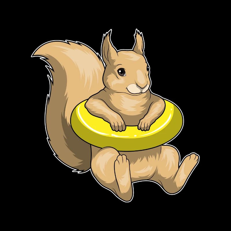 Eichhörnchen Schwimmen Schwimmring