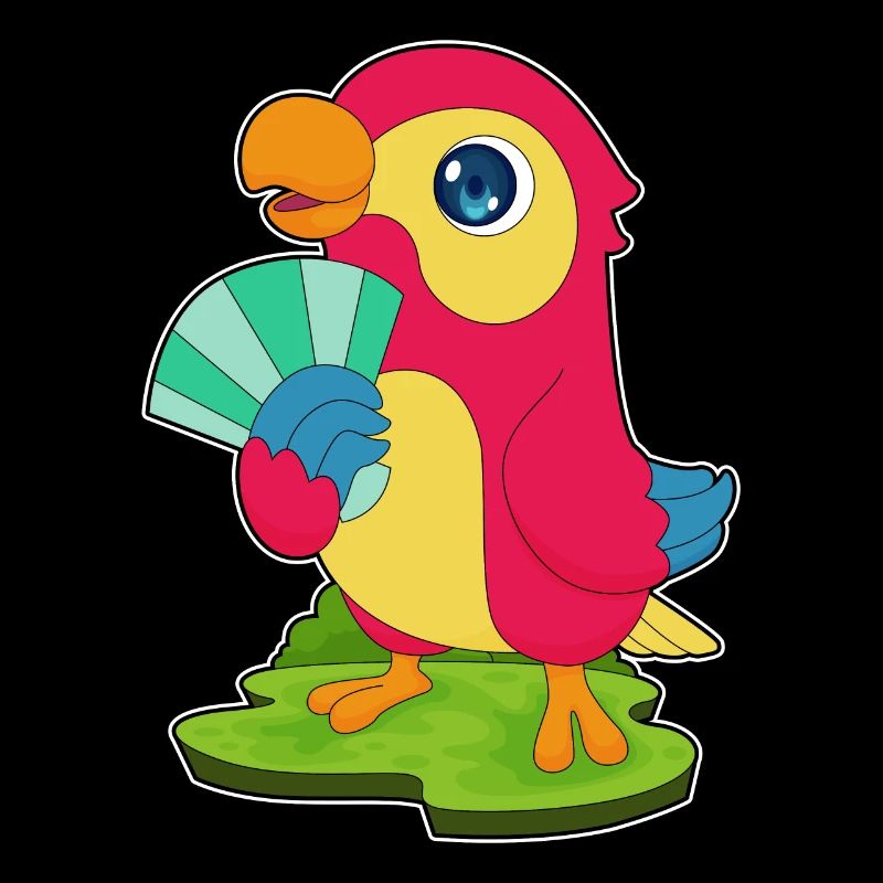 Éventail de main de perroquet