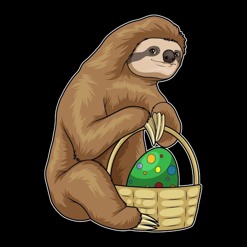 Sloth Easter Easter Egg Basket