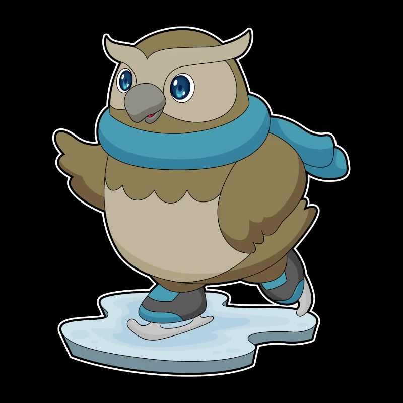 Eule Eislaufen Schlittschuhe