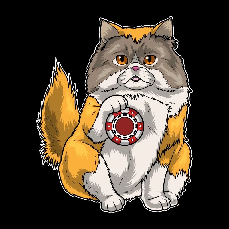 Persian Cat Poker Poker Chips