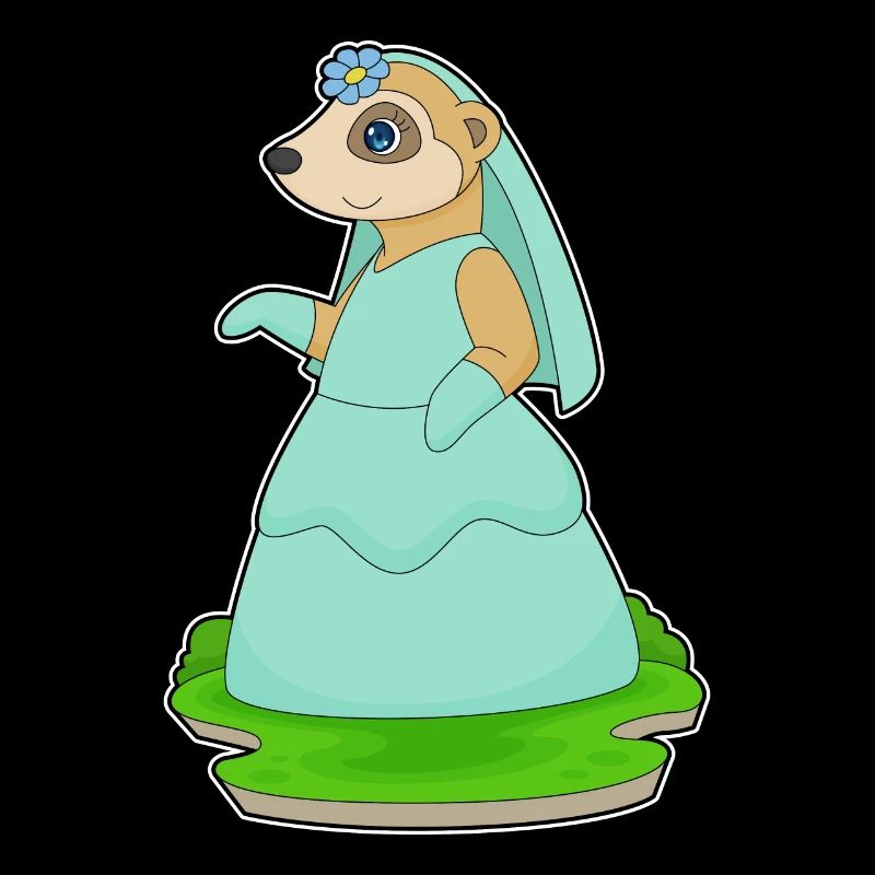 Erdmännchen Braut Schleier Hochzeit