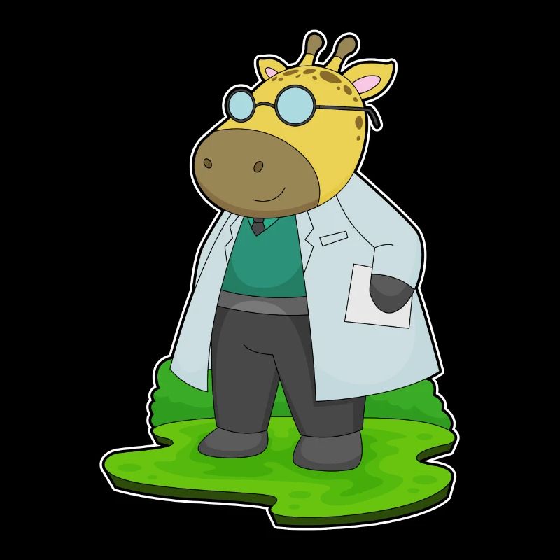 Giraffe Arzt Arztkittel