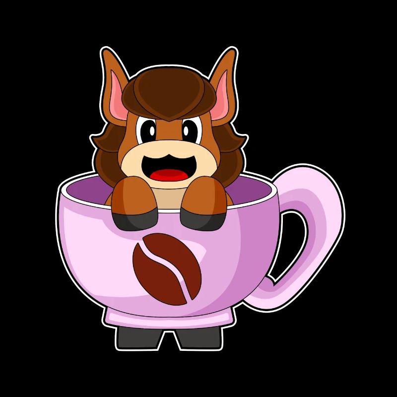 Tasse à café cheval