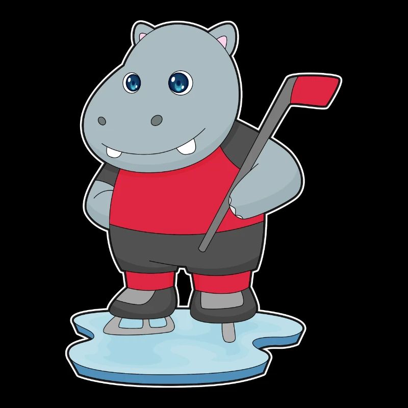 Nilpferd Eishockey Eishockeyschläger