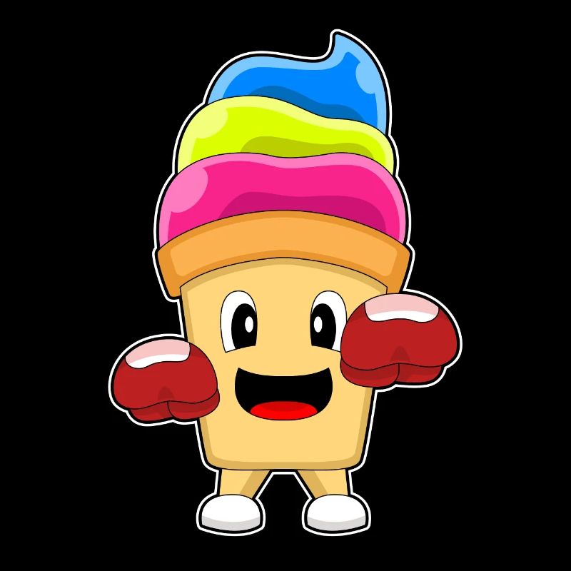 Eisbecher Boxer Boxhandschuhe