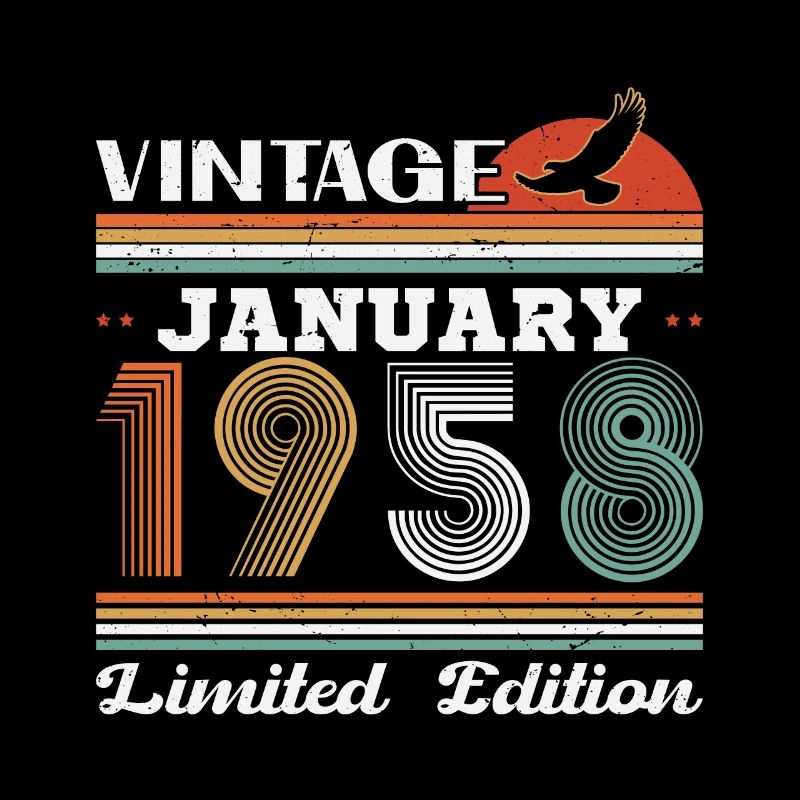 Januar 1958 Retro Vintage Geburtstagsgeschenk