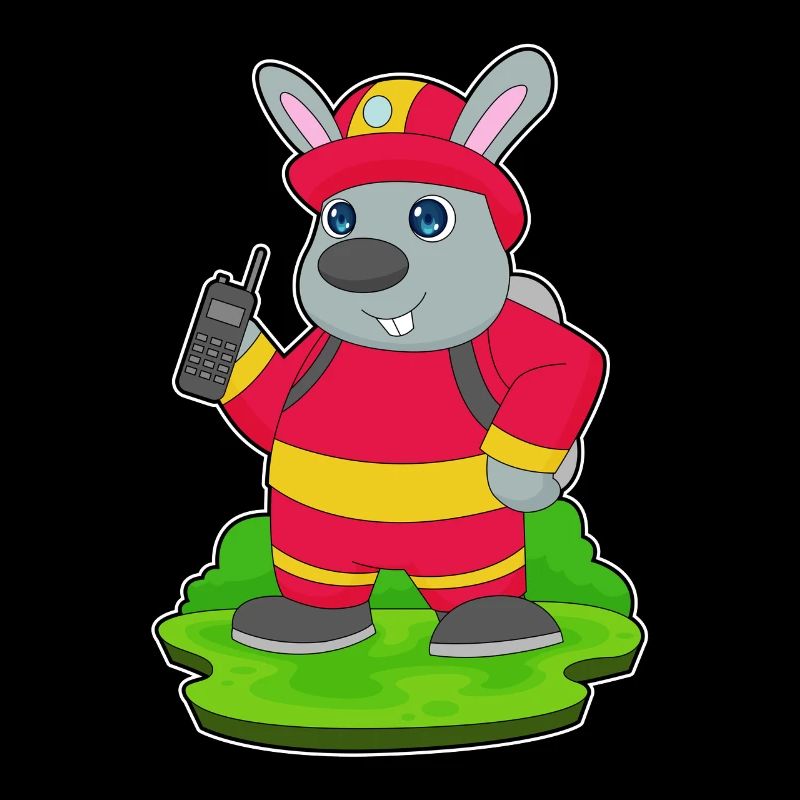 Lapin Pompier Pompier Brigade