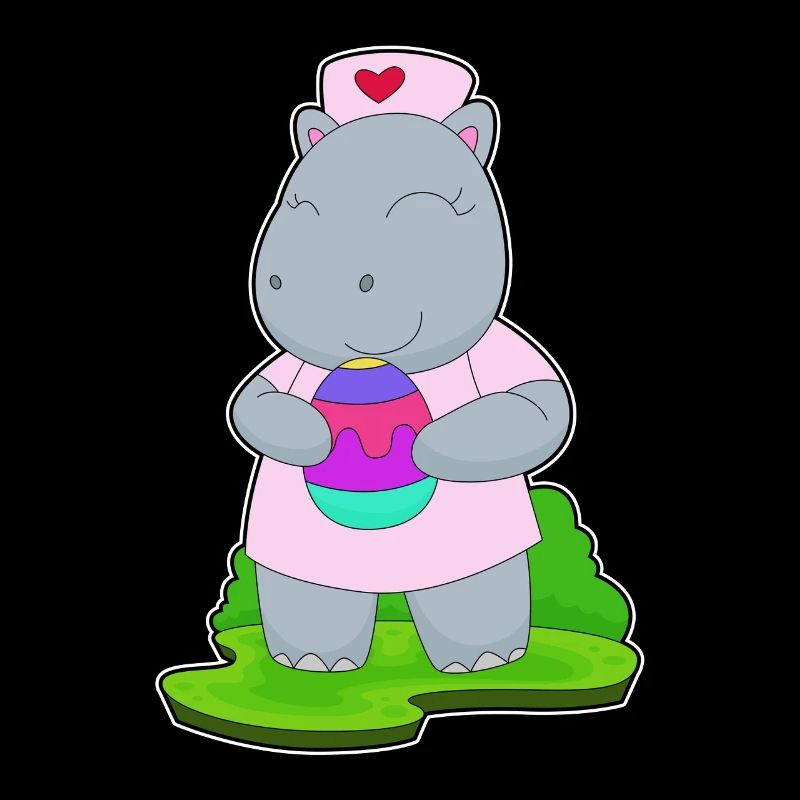 Hippopotame Infirmière de Pâques