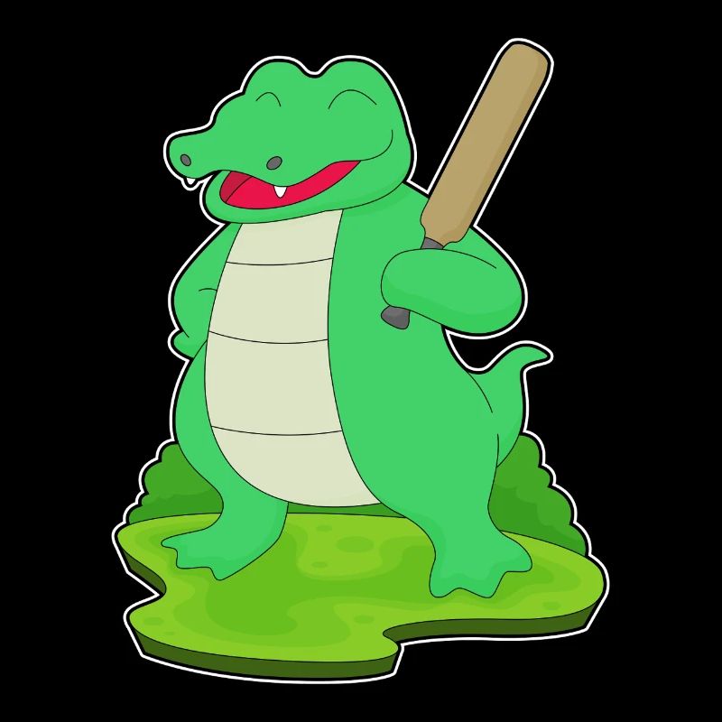 Krokodil Cricket Cricketschläger