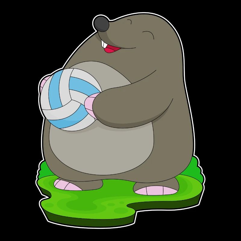 Mole Volleyball Player Volleyball