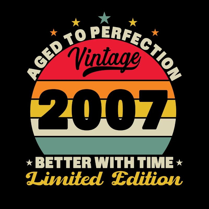 2007 Vintage Retro Geburtstagsgeschenk